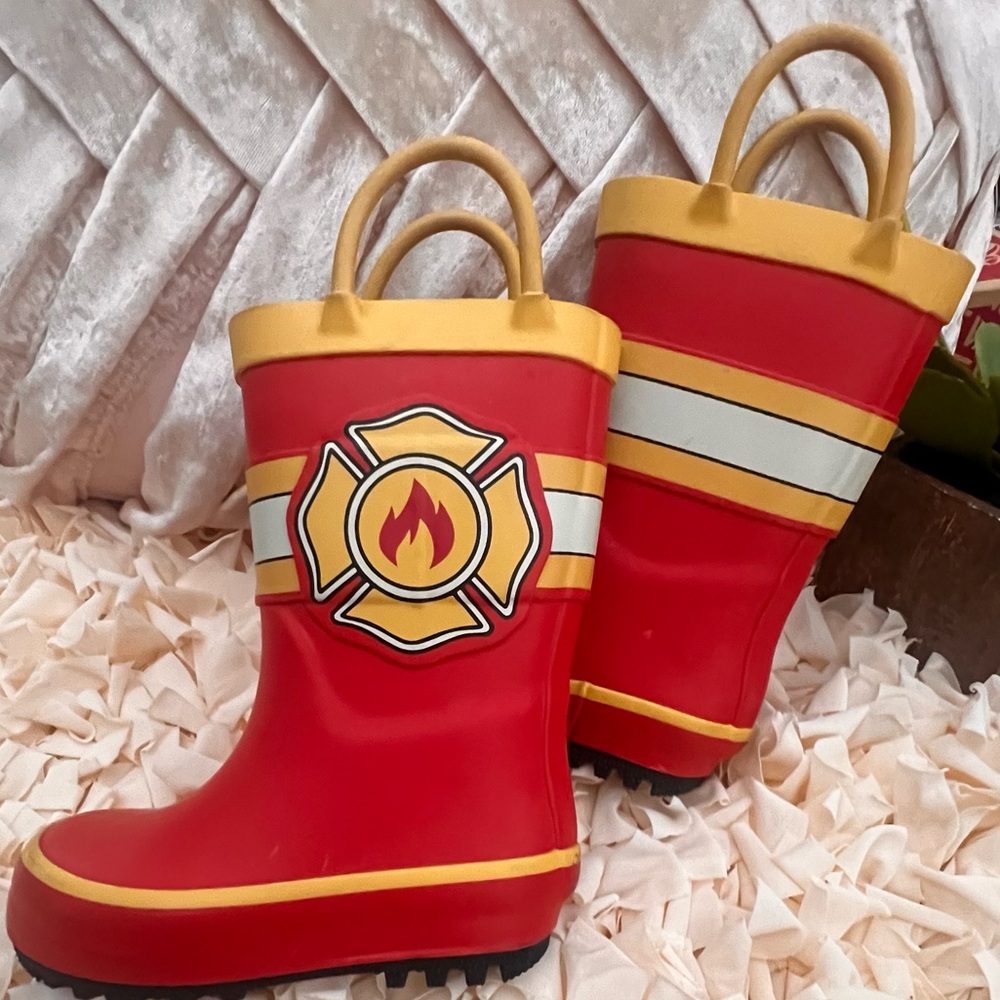 Target Kids Red Firefighter Boots